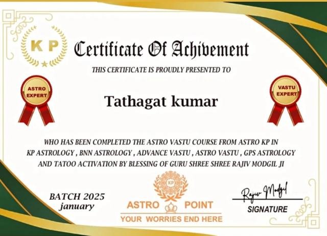 Certificate of Achievement – Astro Vastu